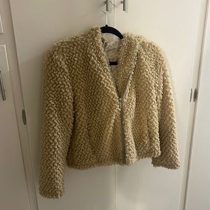 Collection b faux fur beige jacket